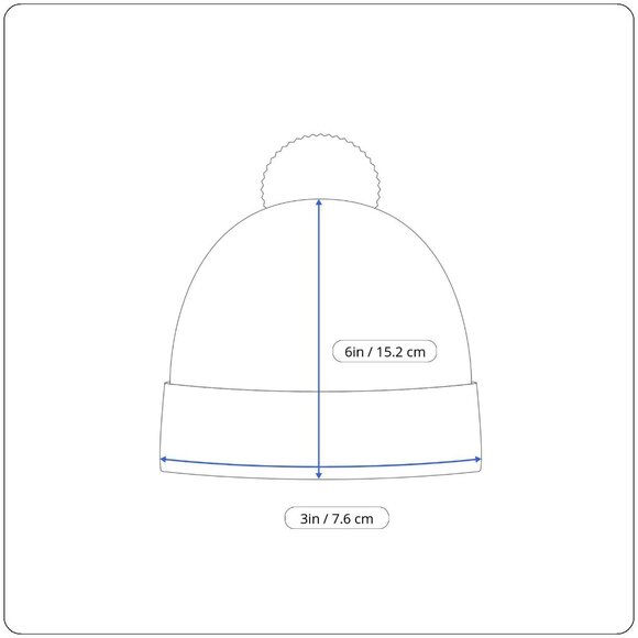 Leopard Print Knit Beanie With Faux Fur Pom Brown Ribbed - Picture 7 of 7